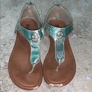 Michael Kors Silver Thong Sandals